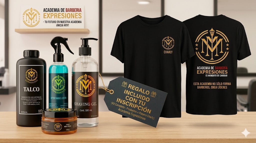 Kit de productos profesionales y playera oficial incluidos en la inscripción