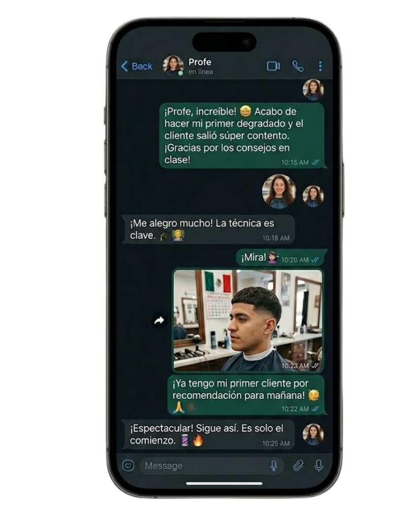 WhatsApp de alumno — primer degradado
